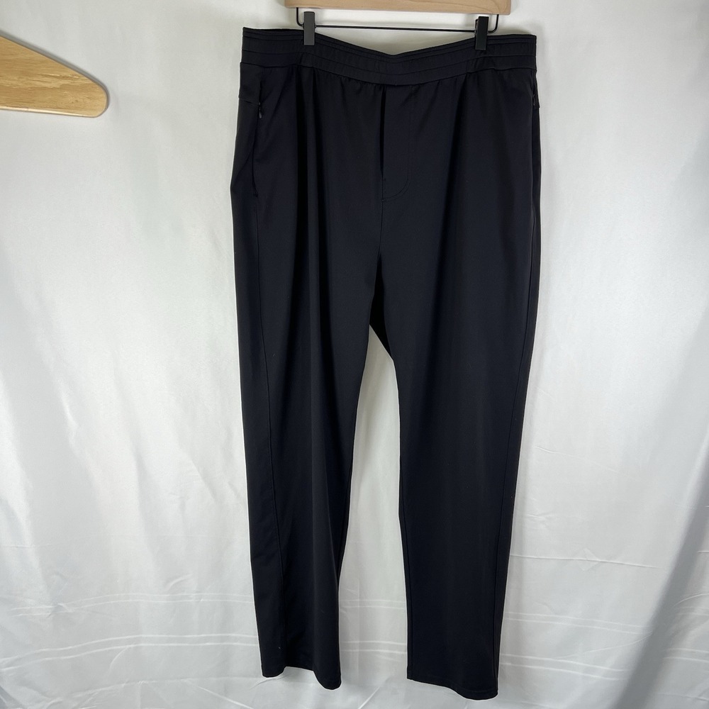 Public Rec Pants Mens 44x32 Black All Day Every‎ Day Straight Stretch Zip Pocket